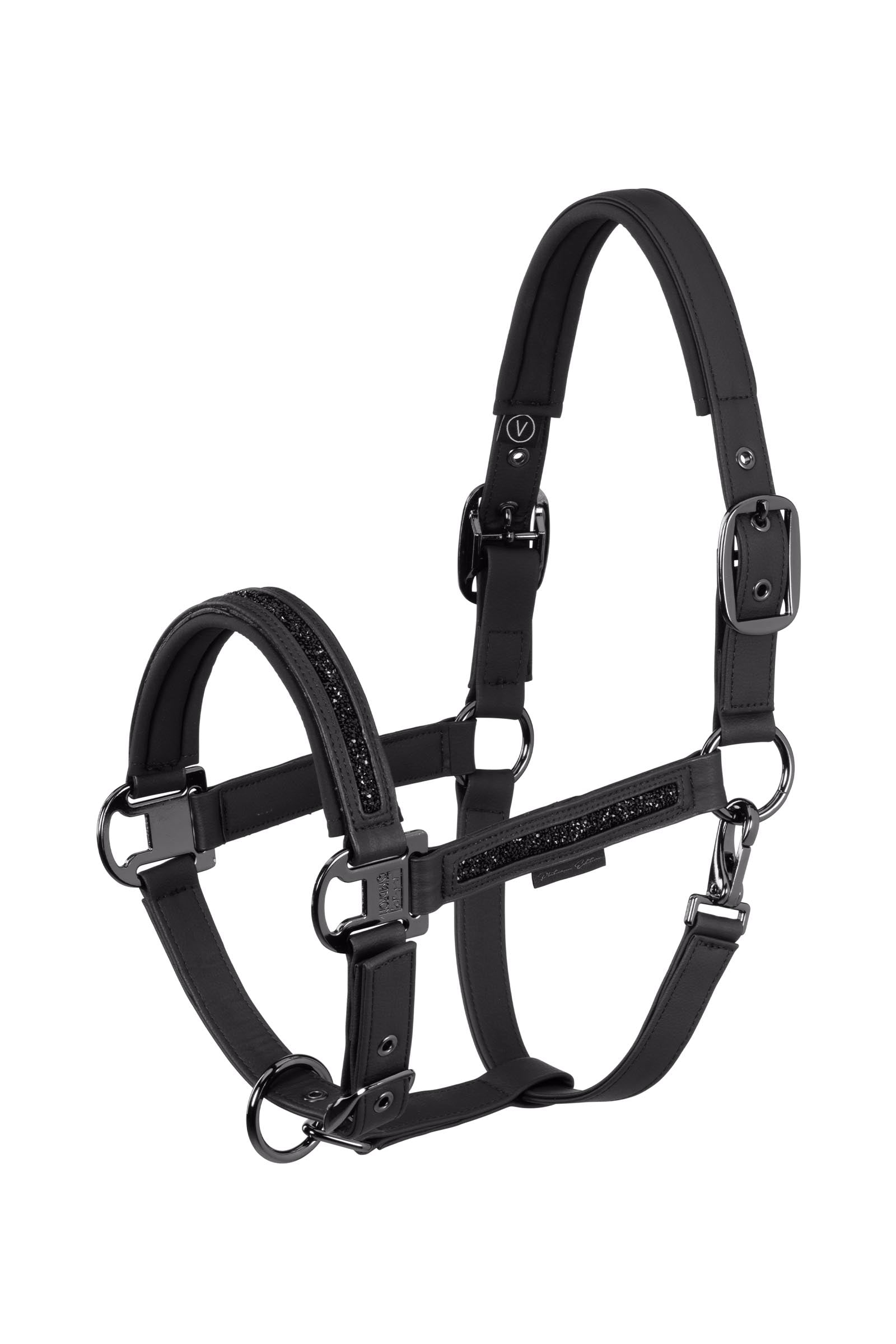 Eskadron Platinum 26 Jewel Double Pin Headcollar, Faux Leather Halters & Leads