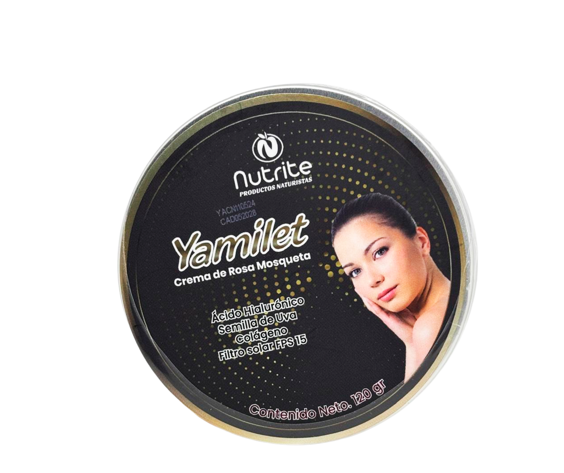 Yamilet - Crema con Rosa Mosqueta, Ácido Hialuronico, Semilla de Uva, Colágeno y FPS 15 - 120 g
