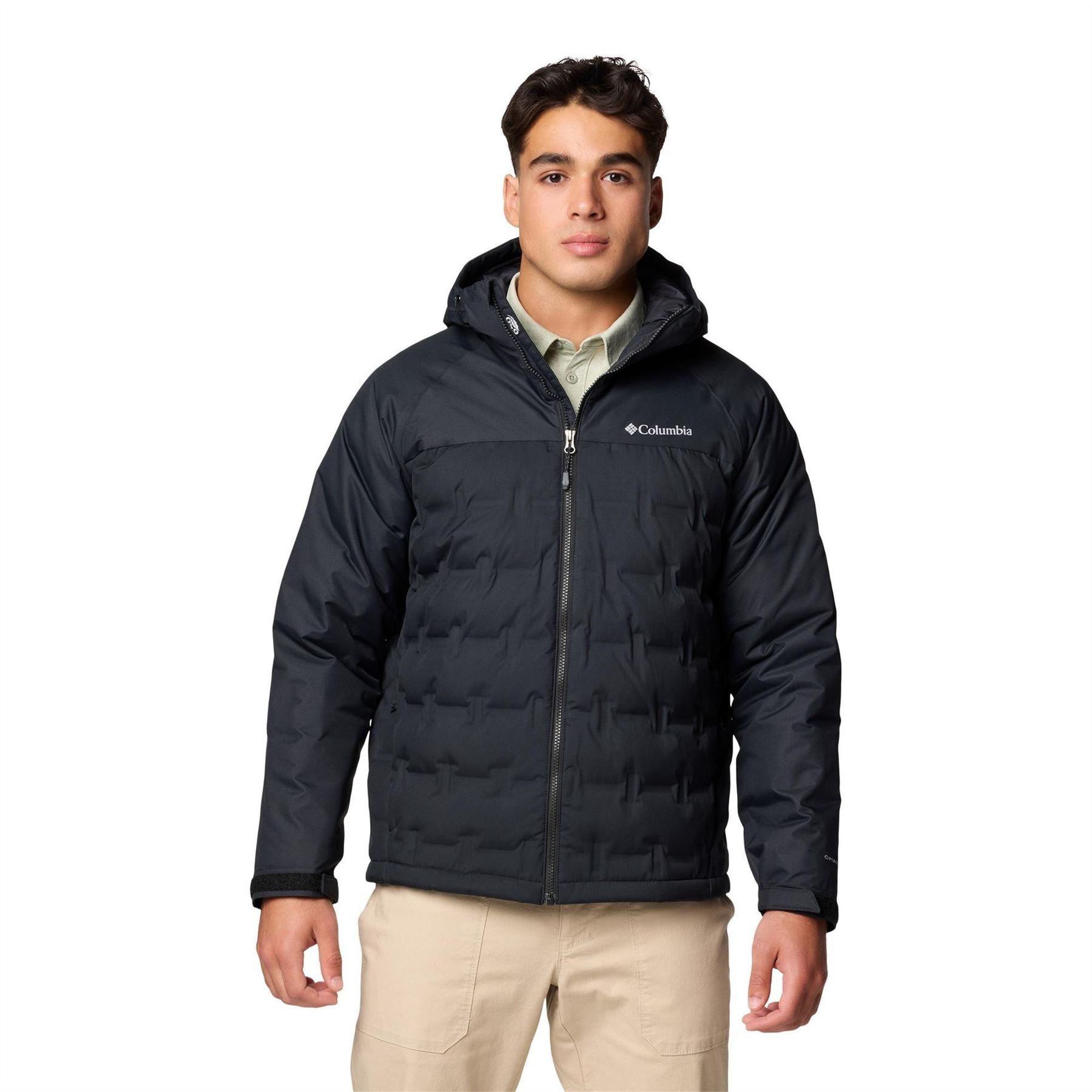 Columbia Grand Trek3 Textured Hooded Drawstring Zipped Pocket Puffer Jacket