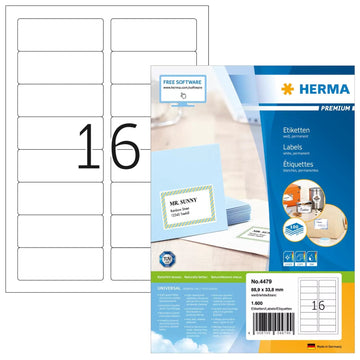EAN 4008705044790 - HERMA 4479 etiqueta para dirección Blanco imagen 1
