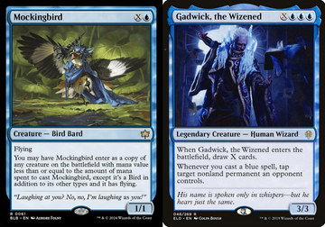 Does copying Gadwick, the Wizened with Mockingbird draw X cards when it enters? : r/mtg