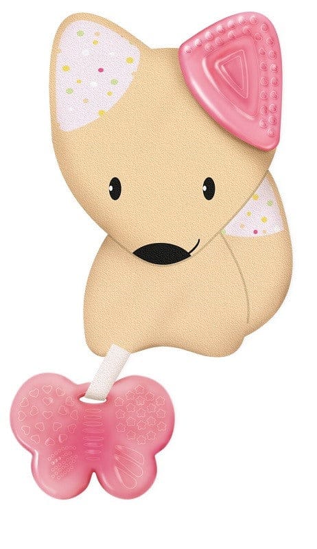 Chicco Fresh Friends Teether - soothing refrigerated teether with absorbent fabric, pink