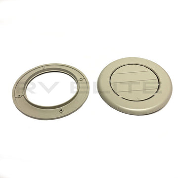RV Round A/C Vent Port Beige Color | For Class A Motorhomes & RVs - American Coach, Holiday Rambler, Fleetwood, Monaco Coach