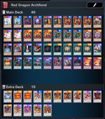 Advice for my Red Dragon Archfiend deck? : r/masterduel