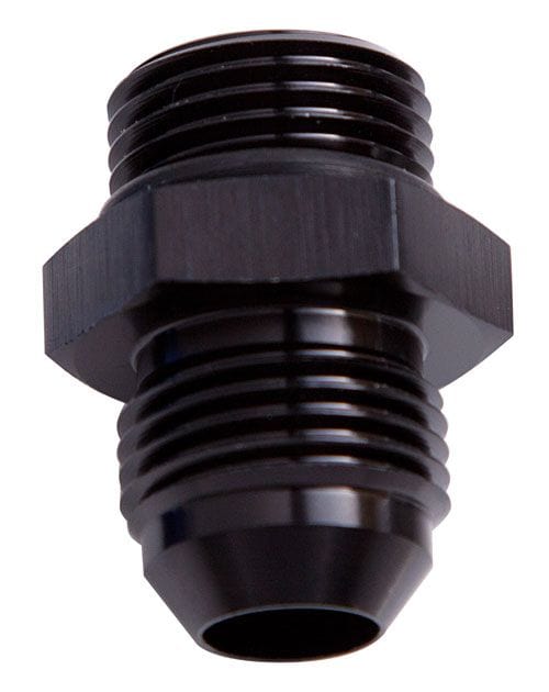Aeroflow Performance -8 ORB to -6AN, Black Finish, 25 pack Aeroflow ORB to AN Straight Male Flare Adapter AF920-06-08BLK25 SR