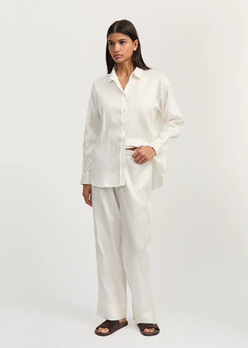 Aiayu Ava Pant Recycled Silk | Pure Ecru