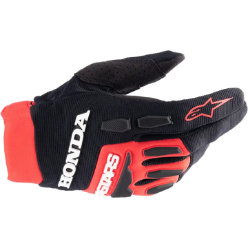 ALPINESTARS Honda Full Bore Gloves - Black/Bright Red - Small 3563823-1303-S