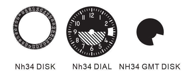 Zandr x Ando: Altimeter Dial + Disk + GMT hand-disk for NH34 28.5mm