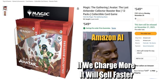 Avatar CBB Sits On Amazon All Day At MSRP Of $455...Until : r/mtgfinance