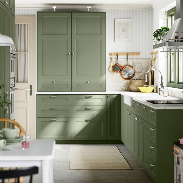 AXSTAD cover panel, grey-green, 39x240 cm
