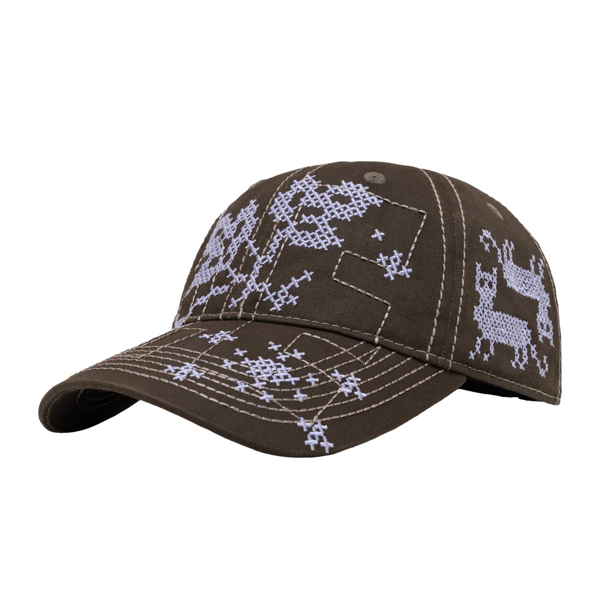 b.Eautiful x Office Kiko Vapor Low Profile Hat (Washed Charcoal / Lavender)