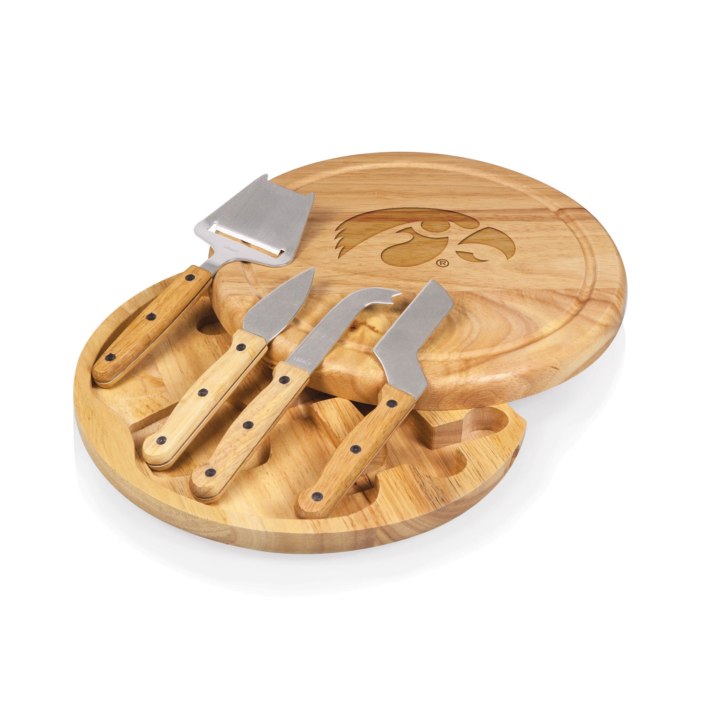 Iowa Hawkeyes - Circo Cheese Cutting Board & Tools Set-Picnic Time Family of Brands