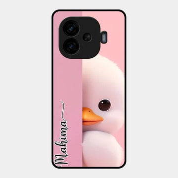 Baby Duck Glossy Metal Case Cover For Iqoo Neo 10R 5G