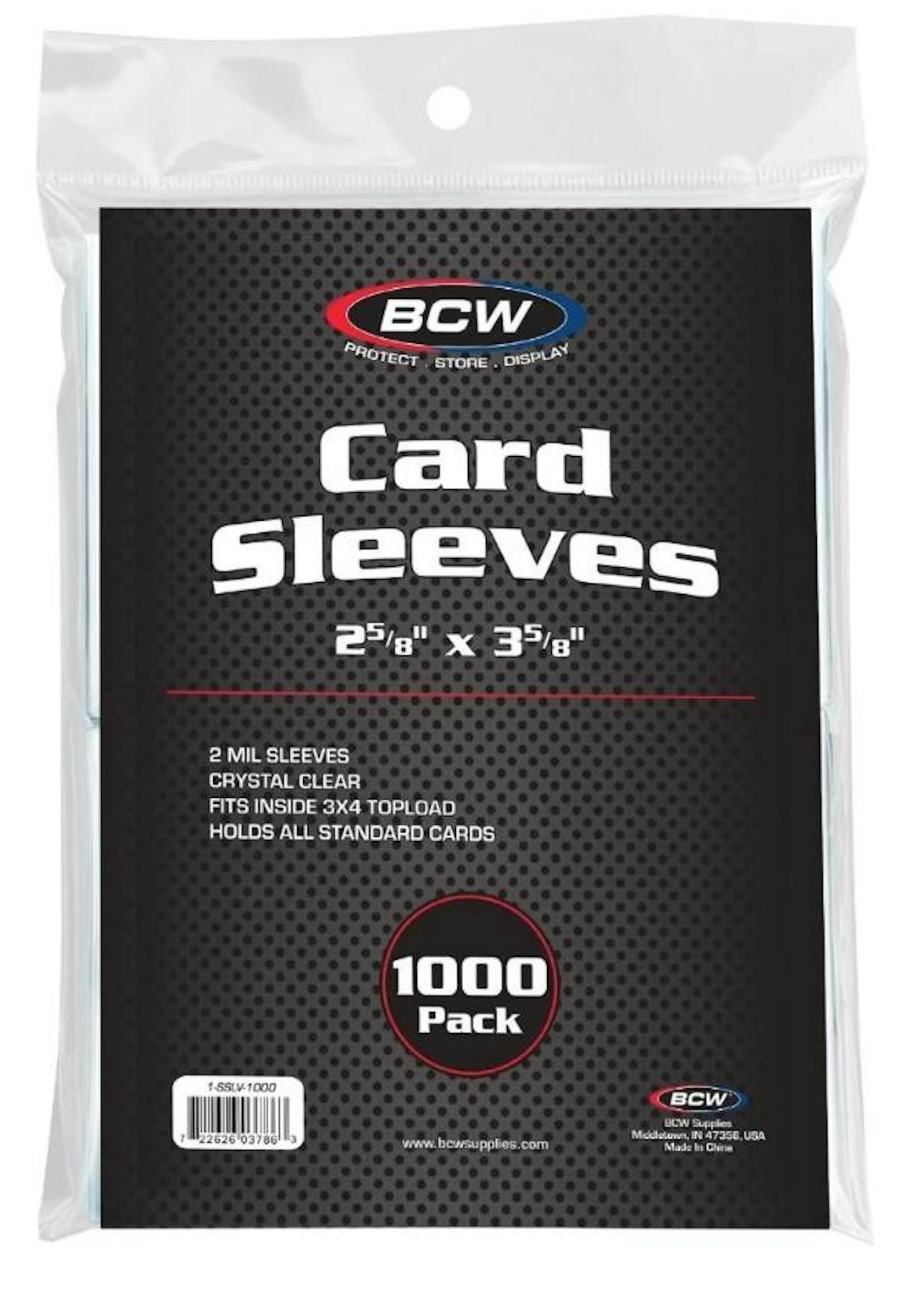 BCW Standard Card Sleeves (1000 Count Pack)