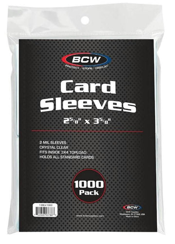 BCW Standard Card Sleeves (1000 Count Pack)