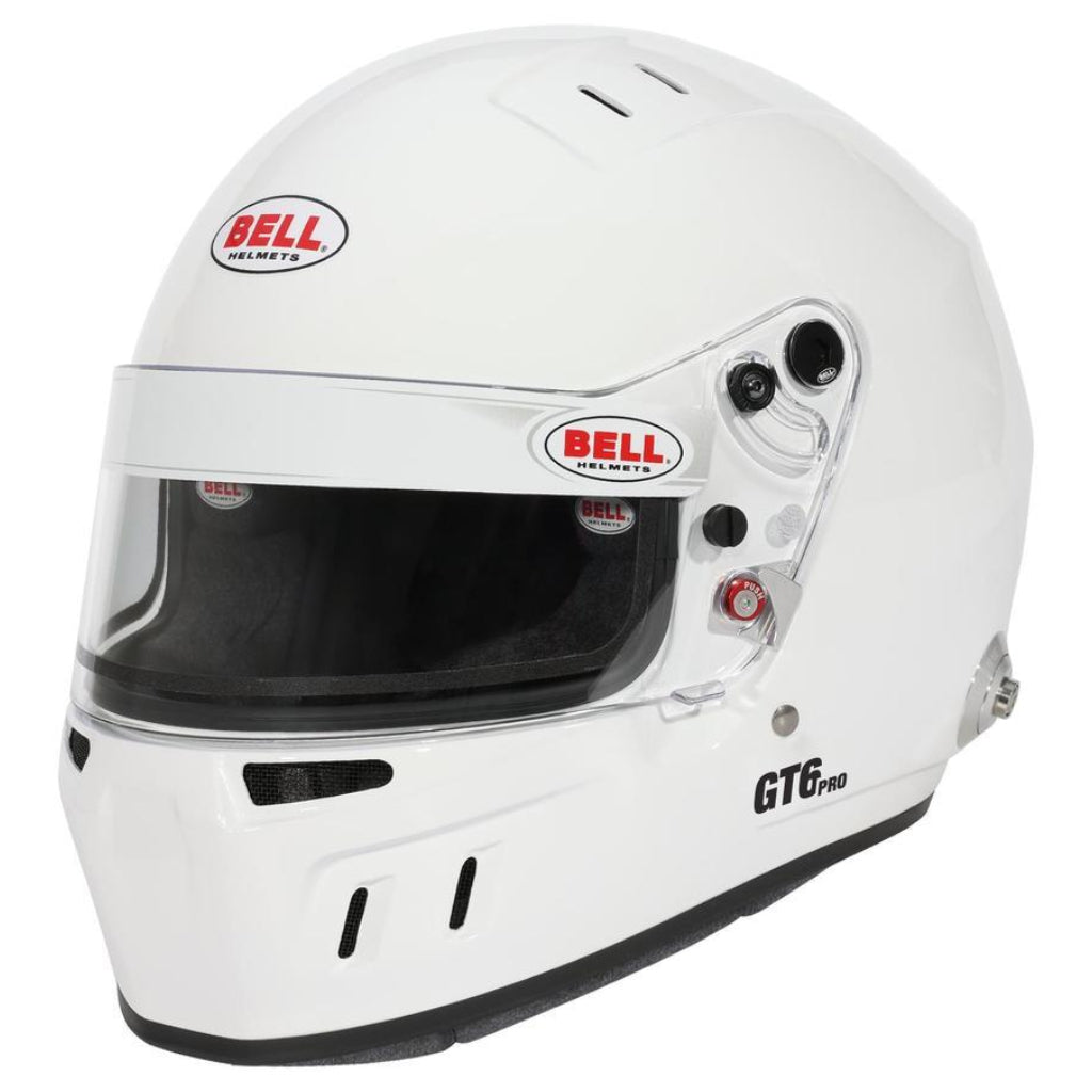 Bell GT6 Pro white helmet front angled view image