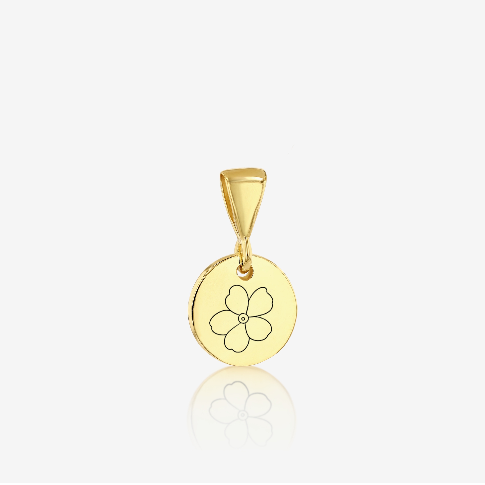 Hawthorn May Birth Flower Pendant ONLY 14K 925 Gold Vermeil