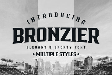 Bronzier Font Family Font Arterfak Project