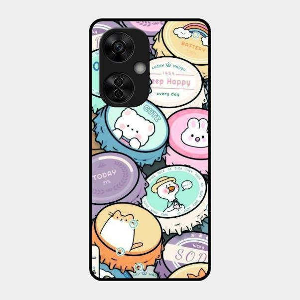 Bunny Buddies Glass Case Cover For Oneplus Nord Ce 3 Lite 5G