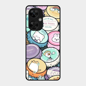 Bunny Buddies Glass Case Cover For Oneplus Nord Ce 3 Lite 5G