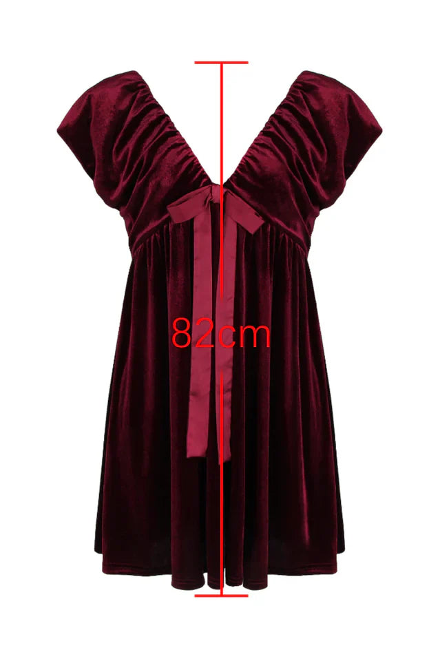 Endless Rose Velvet Bow Mini Dress