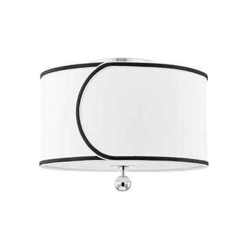 Zara Semi Flush - Polished Nickel