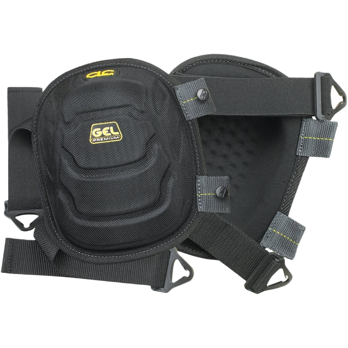 Black flooring kneepads with Gel-Tek cushioning and adjustable straps for comfort in Safety and Hardware collections