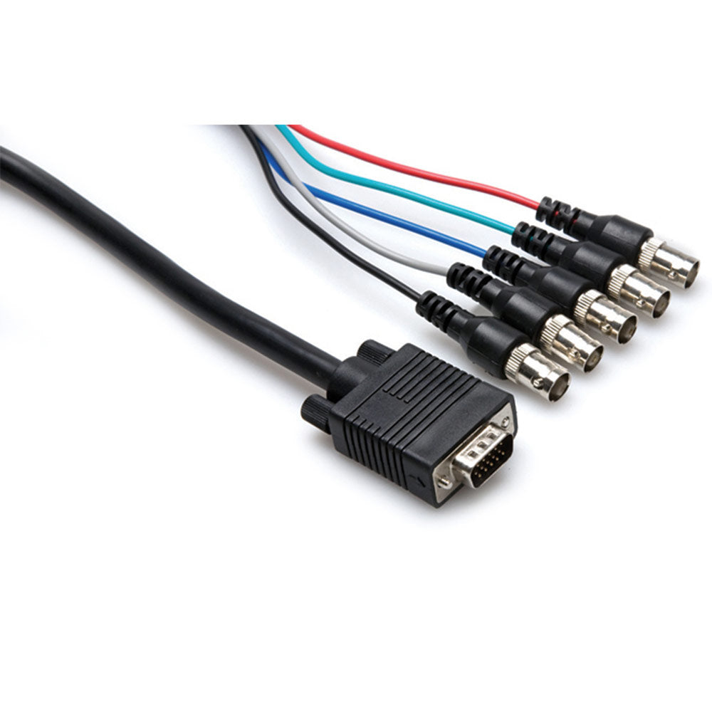 Hosa VGF-306 Vga Breakout - DE15 to BNCF - 6Ft.