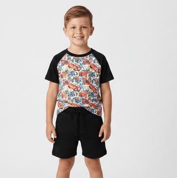 Cars Go Vroom - Kid's Bamboo Daywear Short Set