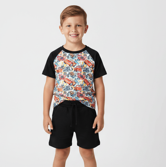 Cars Go Vroom - Kid's Bamboo Daywear Short Set