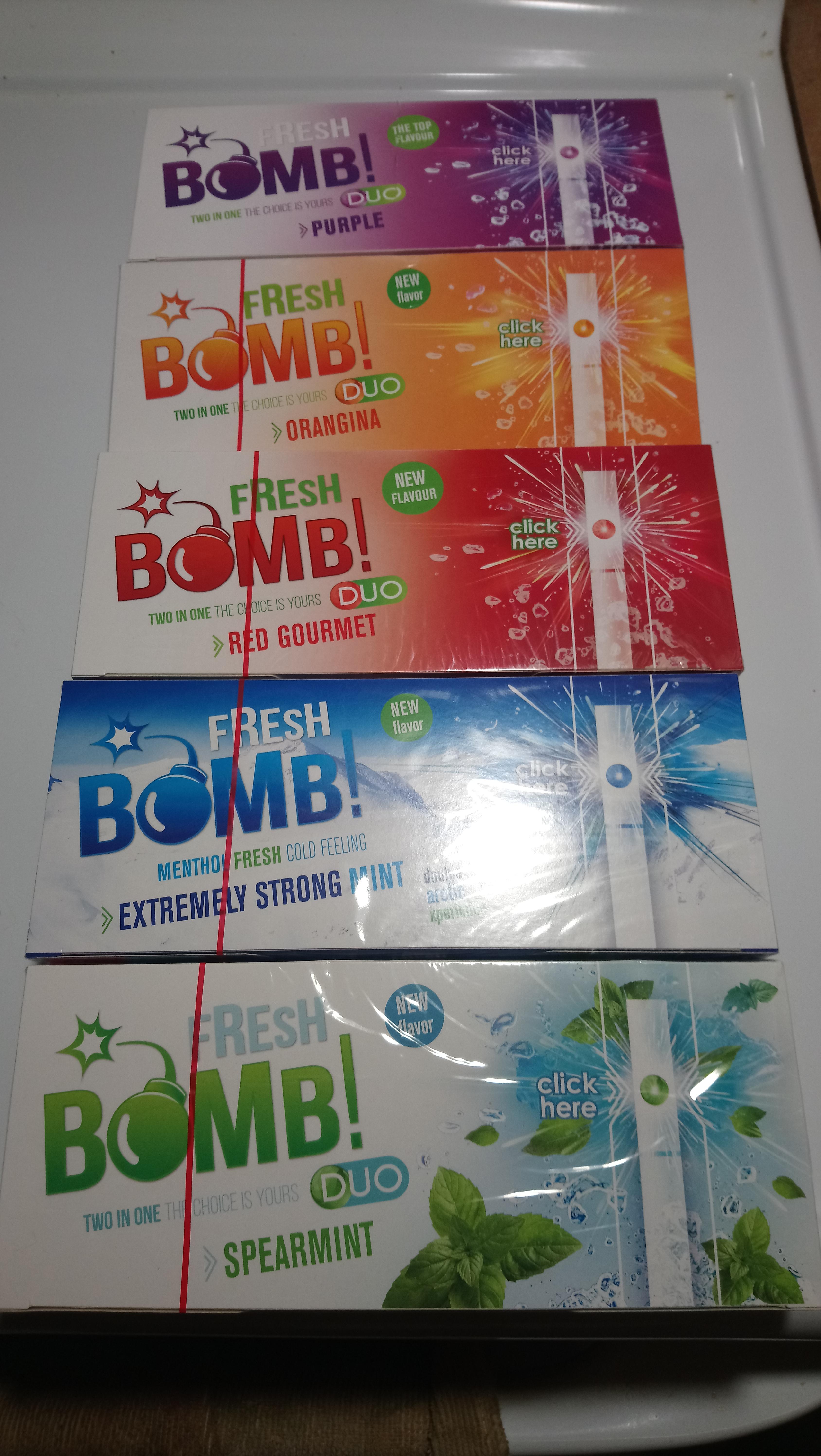 Bought these off of ebay from Poland, they just came today. I figured you  might get a kick out of them u/justingod99. They're super icy mint with  some fruit flavour in them
