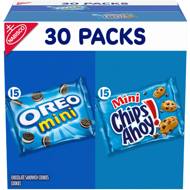 Product image of Nabisco Crowd Favorites Cookie Variety Pack, CHIPS AHOY! Mini & OREO Mini, 30 Snack Packs