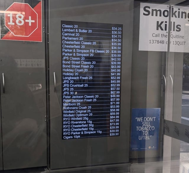 Cigarette prices in Australia. : r/interestingasfuck