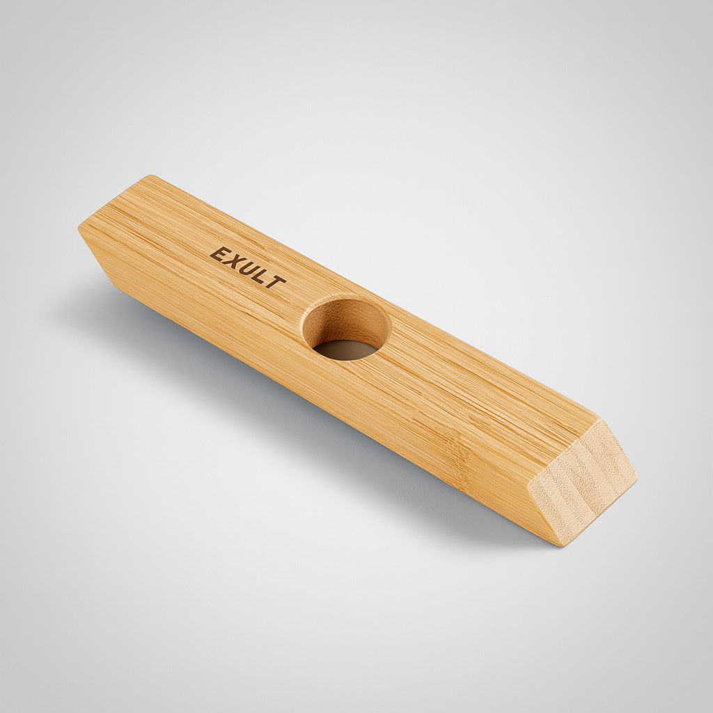 Eco-Friendly Balancing Wine Bottle Holder - Natural Wood Tone