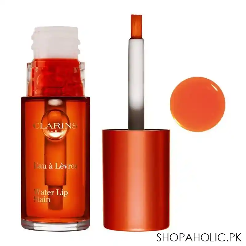 clarins paris water lip stain, long wearing, transfer proof, 02 orange water main image