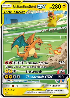 Ash's Pikachu & Leon's Charizard