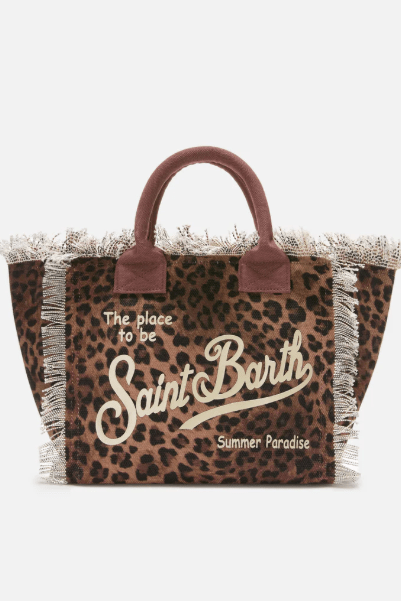 Borsa Colette in canvas marrone stampa leopard - YES SHOPBorse a spallaMC2 SAINT BARTHCOL001-00190L-Taglia unica1148072950871