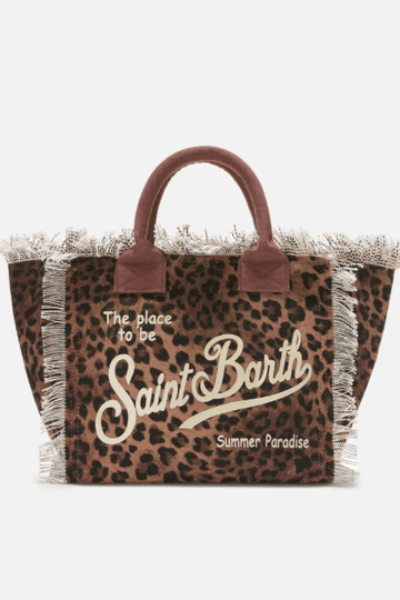 Borsa Colette in canvas marrone stampa leopard - YES SHOPBorse a spallaMC2 SAINT BARTHCOL001-00190L-Taglia unica1148072950871