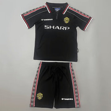Conjunto Infantil Manchester United III 1998/99 Camiseta y Pantalón Retro - TIENDA HINCHA FUTBOLERO