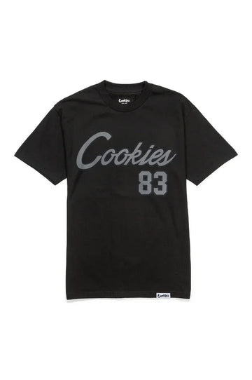 Black Cookies 83 graphic tee for skateboarding and streetwear style
