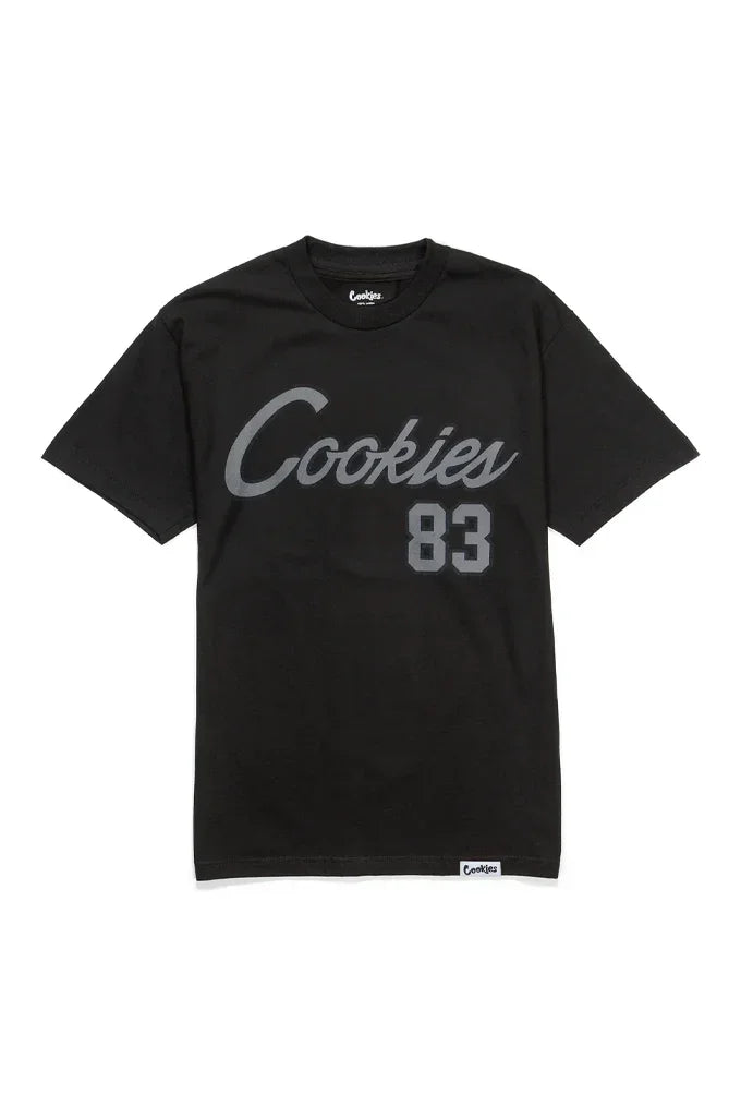 Black Cookies 83 graphic tee for skateboarding and streetwear style