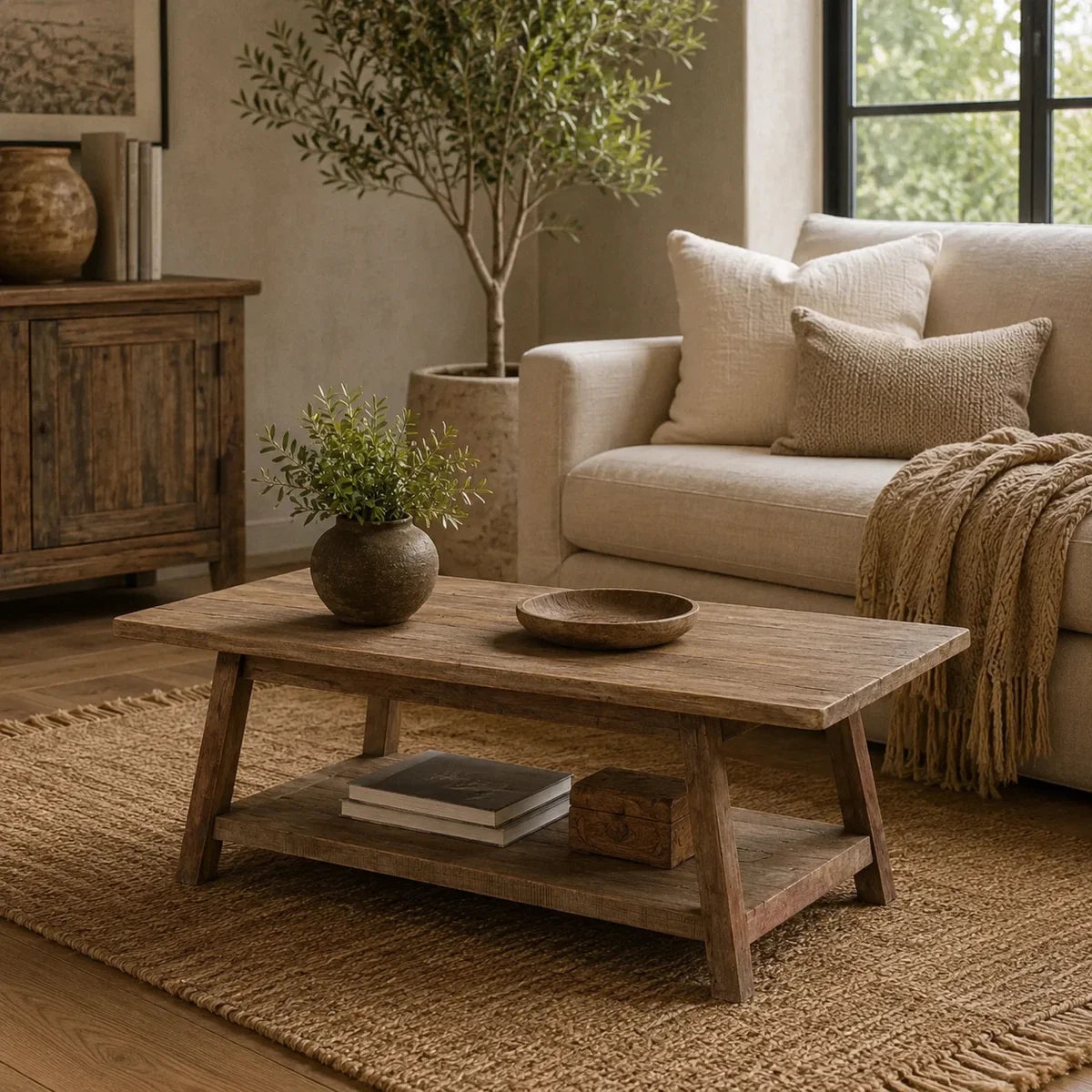 Countryside Shelfed Coffee table