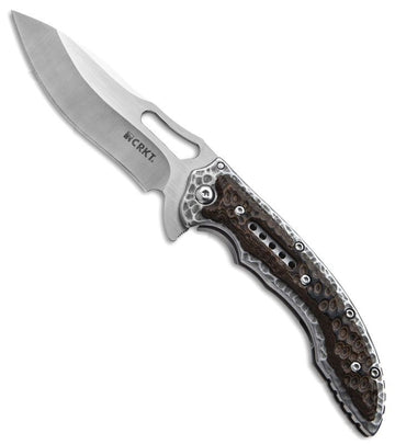 CRKT 5460 IKOMA FOSSIL SMALL PLAIN EDG FOLDING KNIFE - S&R KNIVES INC
