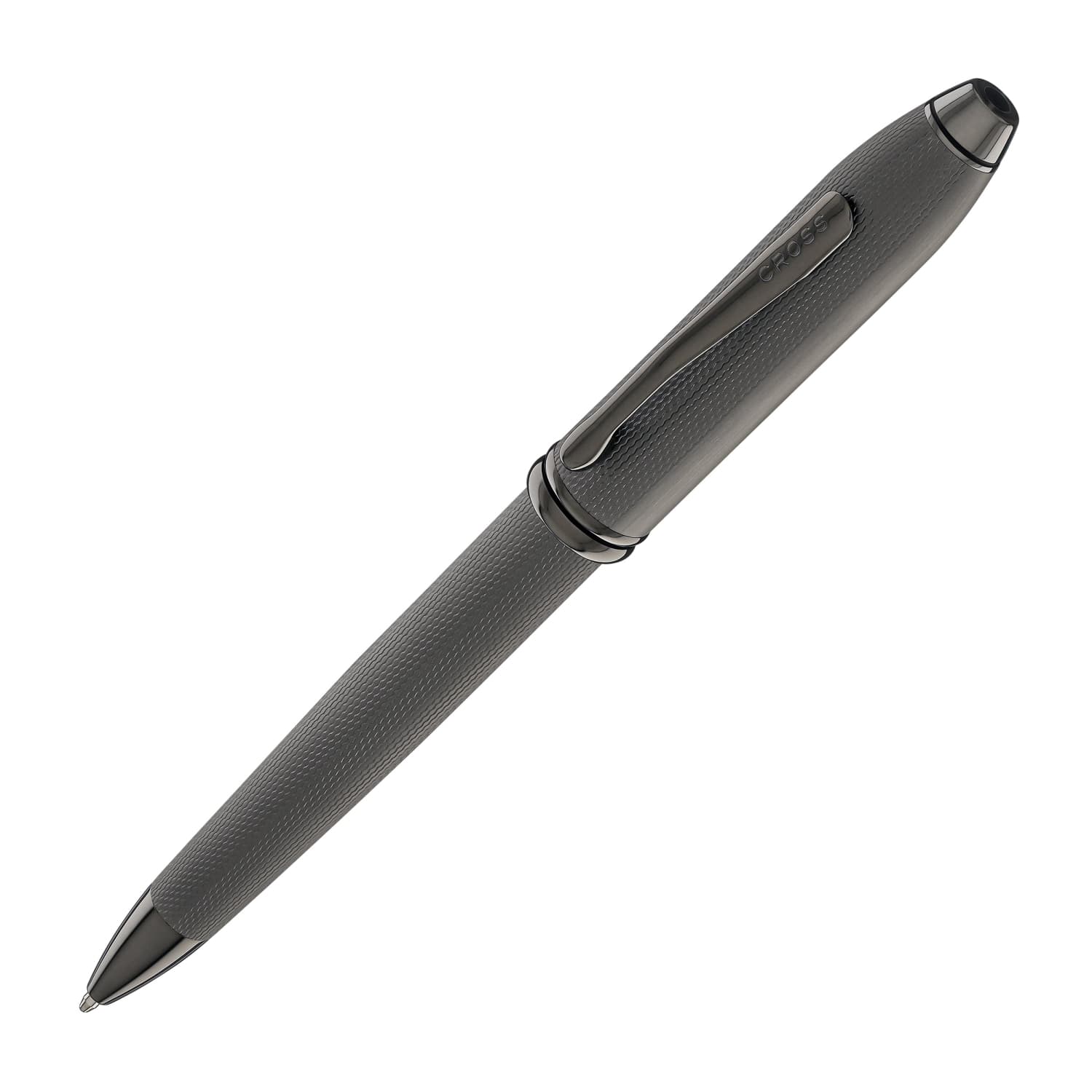 Cross Townsend Ballpoint Pen in Polished Slate Gray Engraved Diamond Pattern Ballpoint Pens
