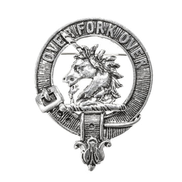 Cunningham Clan Badge, Kilt Pin, Lapel Pin, Cufflinks, Keyring/Key Fob & Gift Set — Fine Pewter by Art Pewter — Made in Scotland (Shiny Finish) - Heritage Of Scotland - Badge