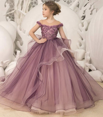 Purple 13 Years Girl Fancy Dress 13 Age Girl Dress Top 13 Years Girls Long Frock Flash Sales Satin