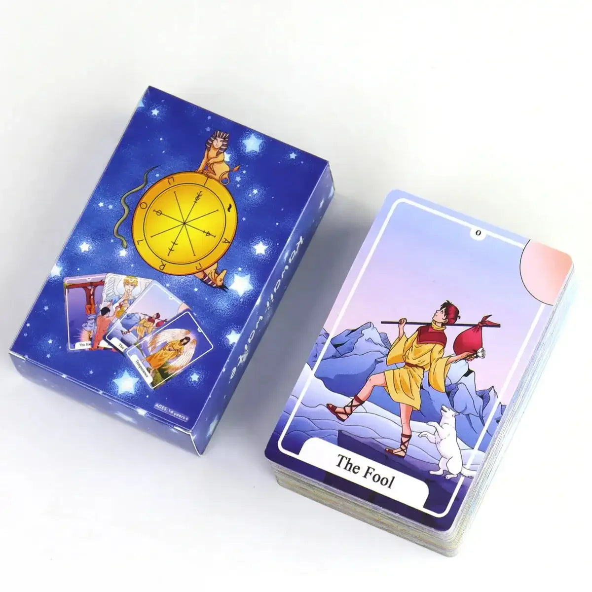Cute Kawaii Waite Tarot Deck – 78 Cards | Cartoon Style Rider Waite Tarot | Compact 10.3 x 6 cm | Perfect for Beginners & Fun Readings Default Title