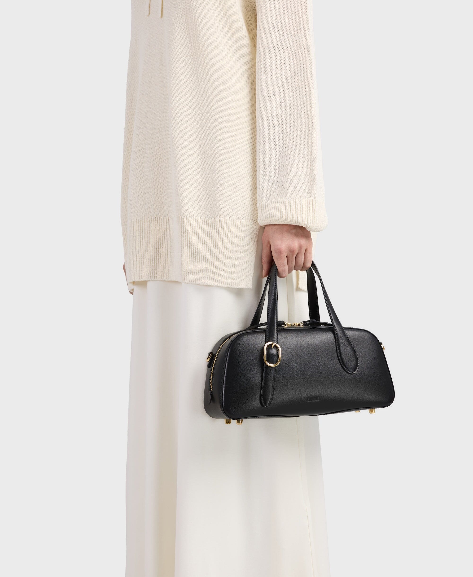 Small Asra Boston Bag - Black
