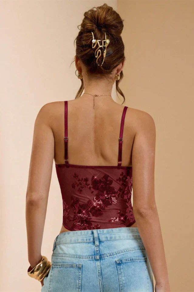Floral Mesh Bodysuit