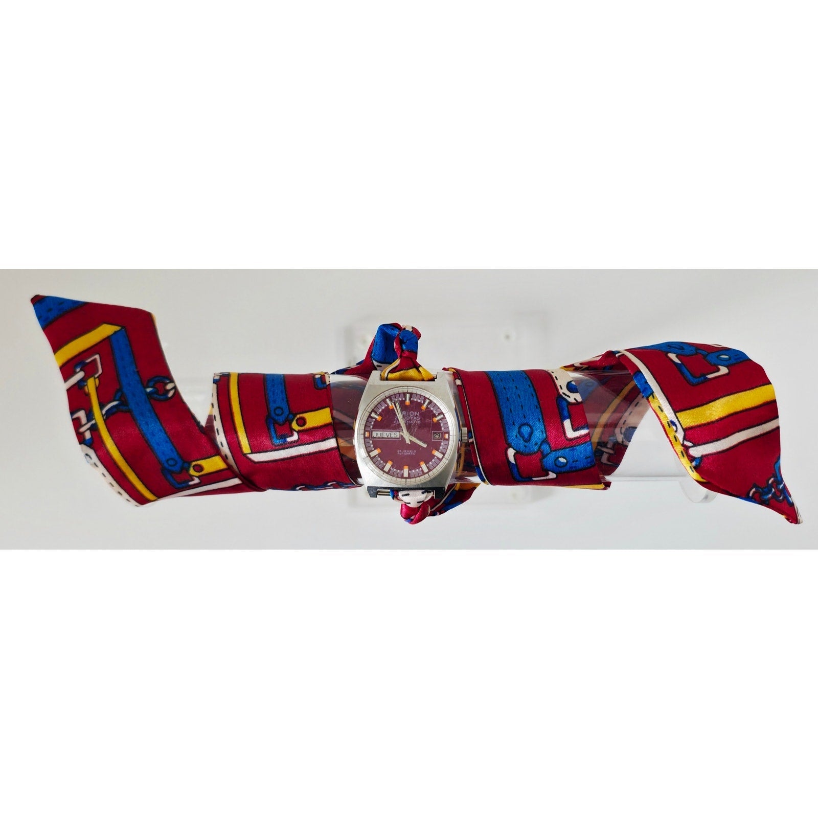 "Frozen In Time" 1960's Vintage Watch Face Tie Bracelet/Choker